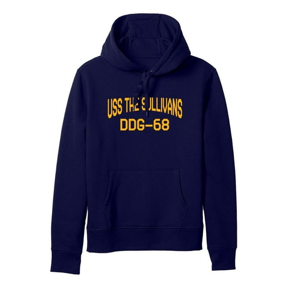 USS The Sullivans DDG-68 Arleigh Burke Destroyer Naval Warship Standard Size Pullover Hoodie