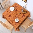 thumbnail image 2 of Halloween Spooky Icons Pattern Square Tablecloth,Waterproof Square Table Cover,Wipeable Spillproof Washable Table Cover for Home Kitchen Party Decor 52"x52"(132x132cm), 2 of 6