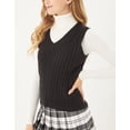 thumbnail image 6 of Womens Casual V-Neck Sweater Vest – Solid Sleeveless Pullover Sweater Top Lt9978ws, 6 of 38