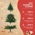thumbnail image 5 of Christmas Tree Artificial Snow Christmas Tree Mall Window Decoration Tree Cedar Christmas Tree Christmas Decoration Supplies with Metal Stand, Lightweight and Easy to Assemble, 5 of 7