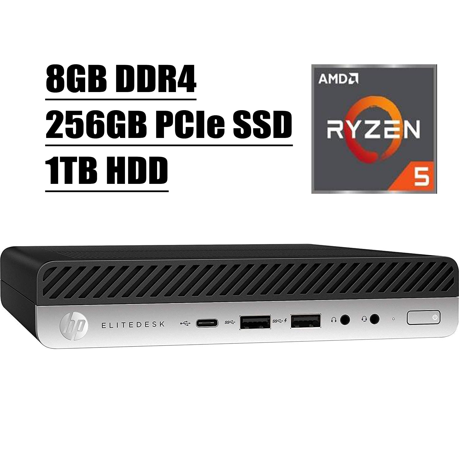 2020 HP EliteDesk 705 G4 Premium Mini Desktop Computer I AMD QuadCore Ryzen 5 PRO 2400GE I 8GB