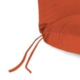 thumbnail image 6 of Jordan Manufacturing Sunbrella 74" x 22" Echo Sangria Orange Solid Rectangular Outdoor Chaise Lounge Cushion with Ties and Hanger Loop, 6 of 11