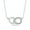Sterling Silver, variant on Interlocking Circles Necklace | 14 Kt Yellow Gold Vermeil Necklace on 925 Sterling Silver with 1/20 Ct Natural Diamonds