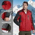 thumbnail image 7 of TACVASEN Men's Winter Ski Snow Jackets Heavyweight Waterproof Warm Fleece Hiking Coat with Hood Multi-Pockets Red XL, 7 of 7
