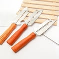 thumbnail image 6 of 4 In 1 Stainless Vegetable Peeler Multi Function Peeler With Wooden Handle and Bottle Opener Kitchen Gadget For Scraping Fish Scales and Peeling Sprout Remover,1.57*7.87 inch(Brown), 6 of 9