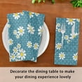 thumbnail image 6 of Coolnut Set of 1 Lovely Daisy Satin Napkin Square 20 Inches Table Napkins Soft Smooth Decorative Napkins for Wedding Banquet Party Decoration, 6 of 6