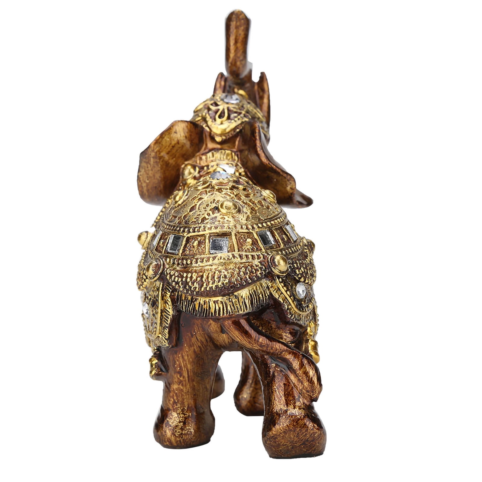 Statue D’éléphant En Laiton Doré – Décoration Feng Shui Moderne – 4,8x3,4x2,3 Cm – Pour Bureau, Maison, Cadeau - 6