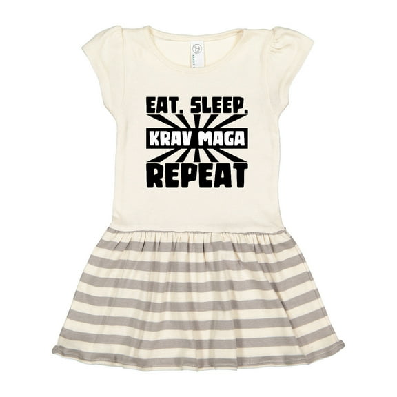 Inktastic Eat, Sleep, Krav Maga, Repeat Gift Toddler Girl Dress