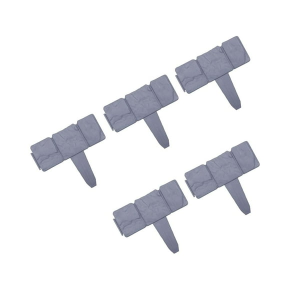 Unatoiry Garden Fence Cobblestone Border Lawn Edging DIY Prop Flower Decorations 5pcs 1Set