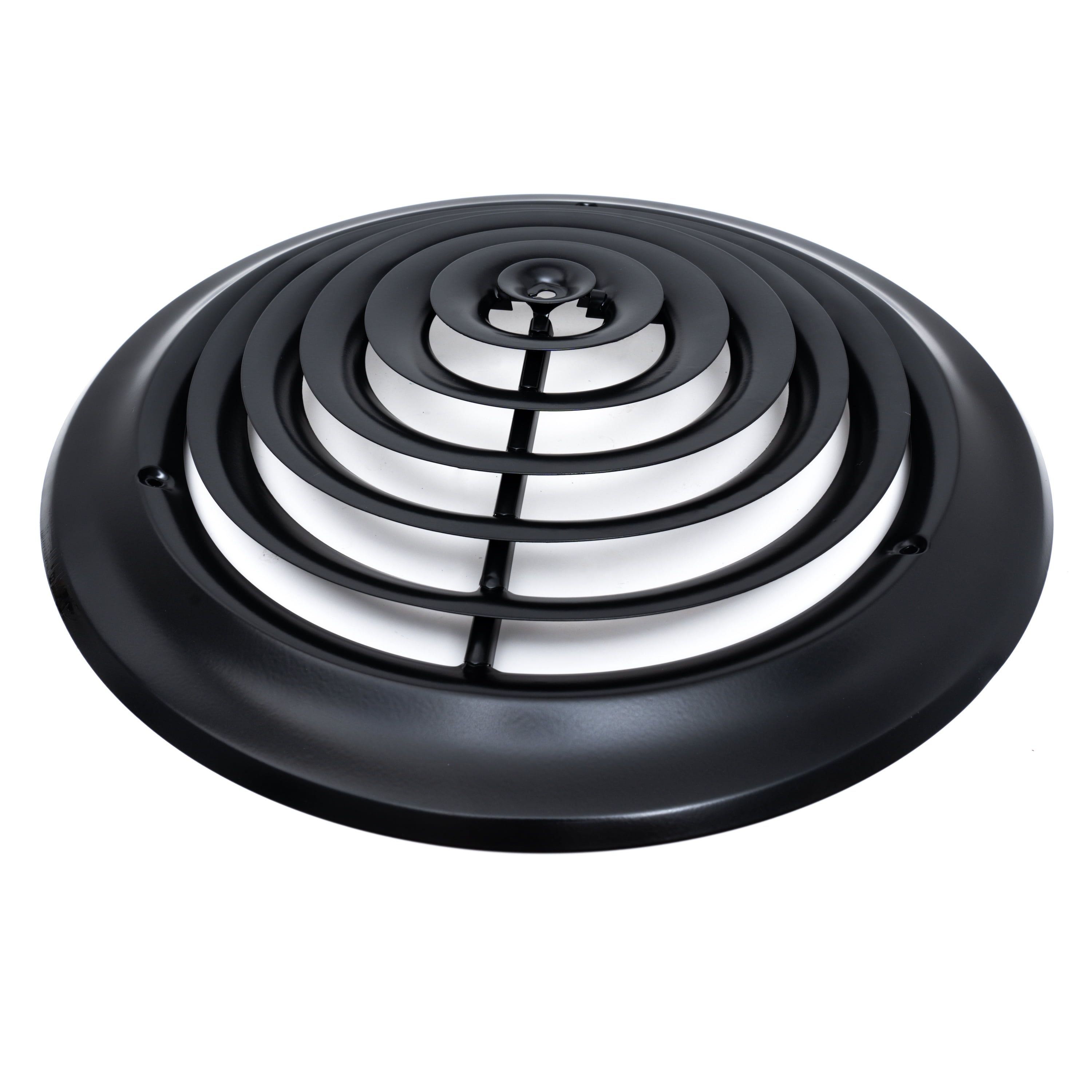 Fits 12 Inch Neck Air Duct | Steel Round Air Supply Diffuser for Ceiling by Handua | Round Diffuser Vent Cover | Black | Outer Dimension: 15-15/16"