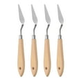 thumbnail image 1 of 4 Pieces 8# Painting Palette Knife Pointy Stainless Steel Art Spatula Scraper Mixing Tools, 1 of 7