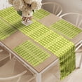thumbnail image 2 of Ambesonne Vibrant Table Runner & Placemats, Minimalistic Green Geometry, Placemat 4 pcs + Runner 12"x72", Avocado Green, 2 of 2