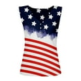 thumbnail image 4 of Wiueurtly Red, White And Blue V Neck Tank Tops for Women American Flag Top 4th of July Shirts Patriotic Tees USA Stars Stripes Workout Tank Tops Woman Purple, 4 of 5