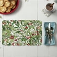 thumbnail image 3 of Wipe-Clean Reversible Holiday Placemats, Cardinal Greenery, Set of 2, Made in The USA, 3 of 3