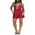 thumbnail image 2 of PENGXIANG Femmes Y2K Sortir Mini Robe Spaghetti Sangle Bodycon Coupe Basse Mini Robe Y2K Dentelle Robe de Soirée Clubwear Noir S, 2 of 7