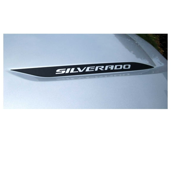 Chevy Silverado Matte Black Silverado Hood Decals 2019-2026 Set of 2 GM Licensed