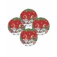 thumbnail image 7 of 13 Inch Round Placemats Set of 4, Red Christmas Non Slip Heat Insulation PP Table Mats, Gnomes Xmas Tree Snowflake Gifts Washable Place Mats for Kitchen Dining Party Table Decor, 7 of 7