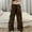 Brown, variant on SNKSDGM Women's Plus Capri Pants for Women Dressy Casual Stretch Black Dress Pants Women High Waisted Straight Leg Women's Summer Cargo Parachute Pants Loose Fit Pocket Vintage Street Style
