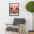 thumbnail image 2 of Tribal Pattern Pig Hog Mask Wild Boar Illustration Art Print Framed Poster Wall Decor 12x16 inch, 2 of 5