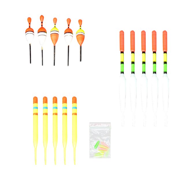 15 unids/set boya Vertical flotadores de pesca de mar Bobbers Rod señuelos de pesca al aire libre