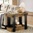 thumbnail image 2 of Tribesigns 2-tier Narrow Wood End Table, Farmhouse Brown Side Table for Living Room, 2 of 9
