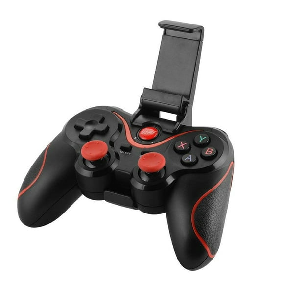 V3 Direct-Connect Wireless Bluetooth 4.0 Game Controller with Phone Holder, ABS Material, 20h Playtime, 400mAh Battery, 8M Range, Compatible with iOS & Android, No Driver/Complex Setup Required,