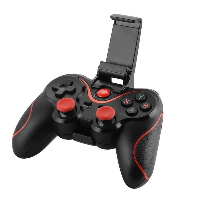 Manette de Jeu Sans Fil BT Joystick Sans Pilote pour Téléphone Android IOS Tablette PC avec Support