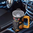 thumbnail image 5 of Halloween 40oz Pumpkin Tumbler with Handle and Straw Lid – Insulated Hot Cold Coffee Mug – Spooky Gift Cup, 5 of 5