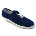 thumbnail image 3 of Shoes8teen Womens Canvas Shoes Lace up Sneakers 324 Navy 7, 3 of 5