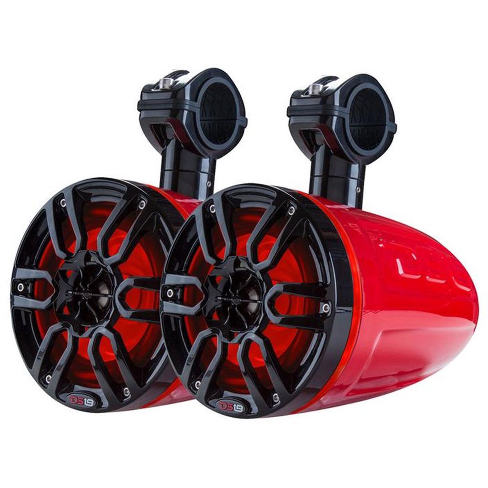 Tower Speakers DS18 Hydro 8" Wakeboard Pod RGB LED ATV UTV Boat NXL8TP
