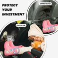 thumbnail image 4 of Fuzoiu Happy Halloween 1 Print 2 Pack Kick Mat Back Seat Protector With 3 Storage Pockets, Universal Car Seat Back Organizer For Kids Pets, Waterproof Backseat Protector For Most Car, 4 of 8