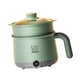 thumbnail image 5 of Olla eléctrica portátil con vaporera para el hogar, mini olla para fideos, sopa de pasta, shabu shabu gris verde, 5 of 9