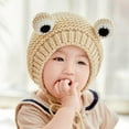 thumbnail image 5 of CxhicLuv Frogs Eye Knitted Hat Cute Adjustable Warm Winter Beanie Polyester Lined Elastic Kids Teens Novelty Animal Design Ski Cap Snow Cold Weather Cozy Outdoor Gift, 5 of 6