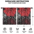thumbnail image 2 of Blackout Kids Curtains,Red and Black Pioneer Flower Pattern Childrens Insulated Curtains Set Of 2,Bedroom Essentials,Toddler Room Decor 52x63in(132x160cm), 2 of 5