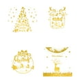 thumbnail image 5 of kiskick Christmas Window Stickers, Cute PVC Golden Glitter Snowman Elk Snowflake Decal DIY Decoration, Removable Wall Door Stickers, Christmas Party Decoration Holiday Supplies, 5 of 8