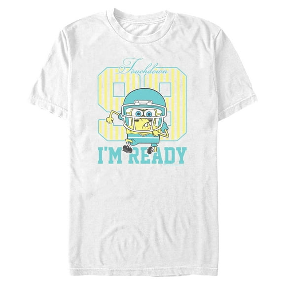 Mens SpongeBob SquarePants 99 Touchdown I'm Ready T Shirt