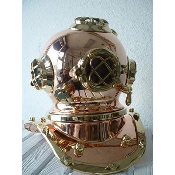 10" Scuba Diving Helmet (Polished Brass)