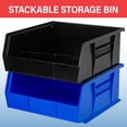 thumbnail image 3 of Akro-Mils 30235 AkroBins Plastic Storage Bins, Space-Saving Stackable Bins for Garage, Pantry, Craft Organization, 11-" x 11-" x 5-", Red, 6-Pack, 3 of 12