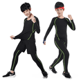 thumbnail image 4 of Traje de fitness para niños Mallas de manga larga Mallas deportivas elásticas Baloncesto Fútbol Base Mallas de secado rápido Mallas para hombres, 4 of 5