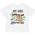 thumbnail image 3 of Inktastic My Gigi Loves Me with Sloth and Hearts Boys or Girls Toddler T-Shirt, 3 of 5