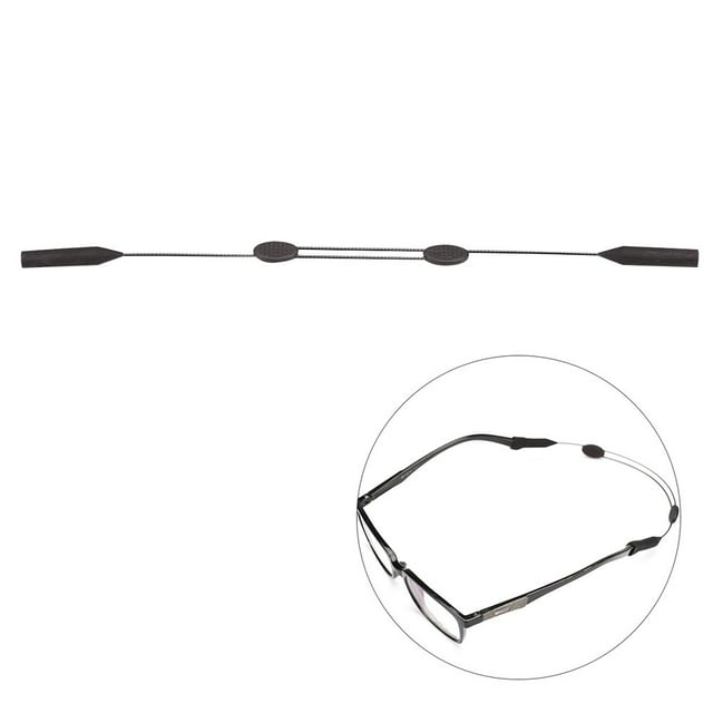 LEEYNEER 1 Ensemble Sangles de Lunettes en Silicone Noires pour Hommes et Femmes pour la Randonnée