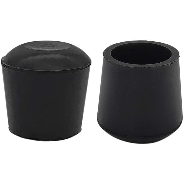 Juego de 4 tapas de goma antideslizantes cuadradas para patas de sillas, patas de mesa, 40 x 40 mm (4,0 x 4,0 cm), negro Zhivalor XDJZ-111-20