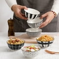 thumbnail image 6 of AHX Porcelain Dessert Bowls Cereal Bowl 13 oz - 4.75" Ceramic Bowl Set of 6 - Japanese Style Small Bowls, 6 of 7