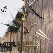 6Pcs Quartz DIY Wall Clock, Clock Numerals Kit, Movement Mechanism Battery Operated Clock Motor Kit with 6 Different Pairs of Hands for DIY Clock Repair Parts Replacement