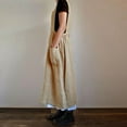 thumbnail image 3 of JUNWELL Robe d'Été Sans Manches pour Femmes, Col Carré, Poches, Coton Lin, Tablier Long, Robe Tablier, Vestidos Mujer, 3 of 6