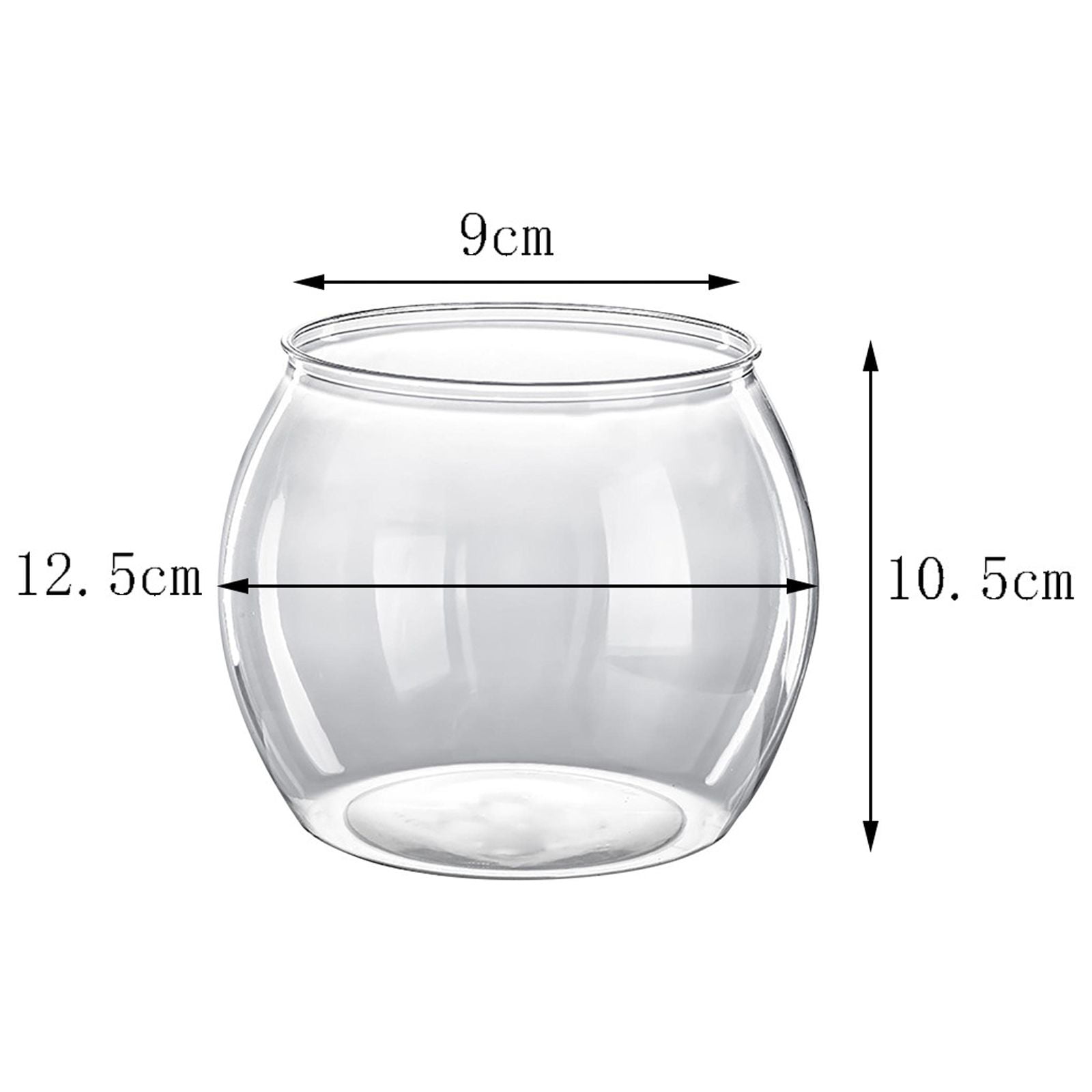 MTBLYS Fish Tank Plastic Clear Container Desktop Ecologically Bottle Tabletop Ornament Living Tank for Fish Plants