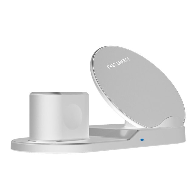 Base de carga inalámbrica 3 en 1 para todos los teléfonos móviles compatibles con carga inalámbrica, carga rápida, soporte para teléfono.