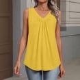 thumbnail image 5 of Loose Fit Tank Top V Neck Tank Tops Long Tunic Tank Tops for Women Sleeveless Summer Tops Beach Tank Tops for Women Athletic Tank Tops Summer Tank Tops for Women Yellow 2XL, 5 of 8