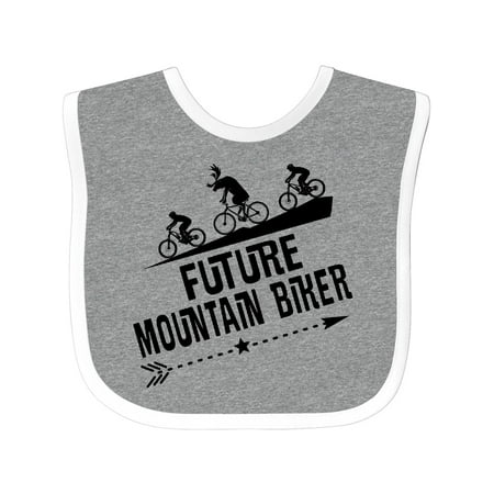 

Inktastic Mountain Biking Funny Future Biker Gift Baby Boy or Baby Girl Bib