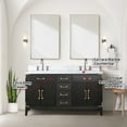 thumbnail image 6 of Laurel 60 in W Black Oak Double Vanity, Carrara Marble Top, Faucet Set, & 28 in Mirrors, 6 of 9